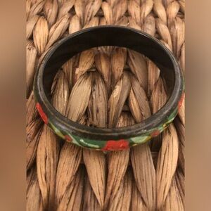 Scandinavian Floral Pattern Bangle Bracelet - Vintage - Hygge - Small Joys Life